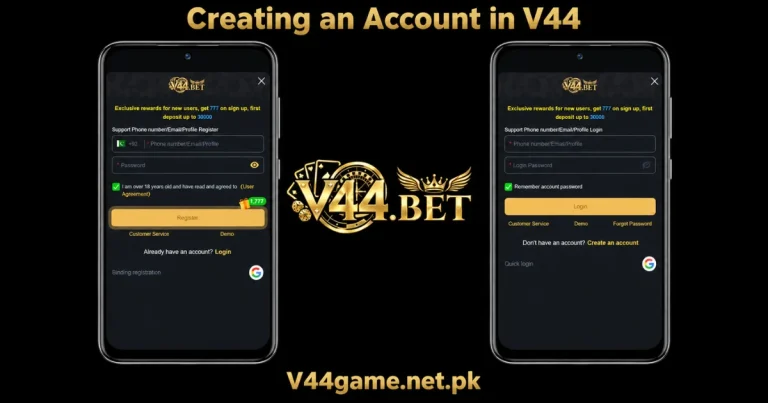 Create an account in V44
